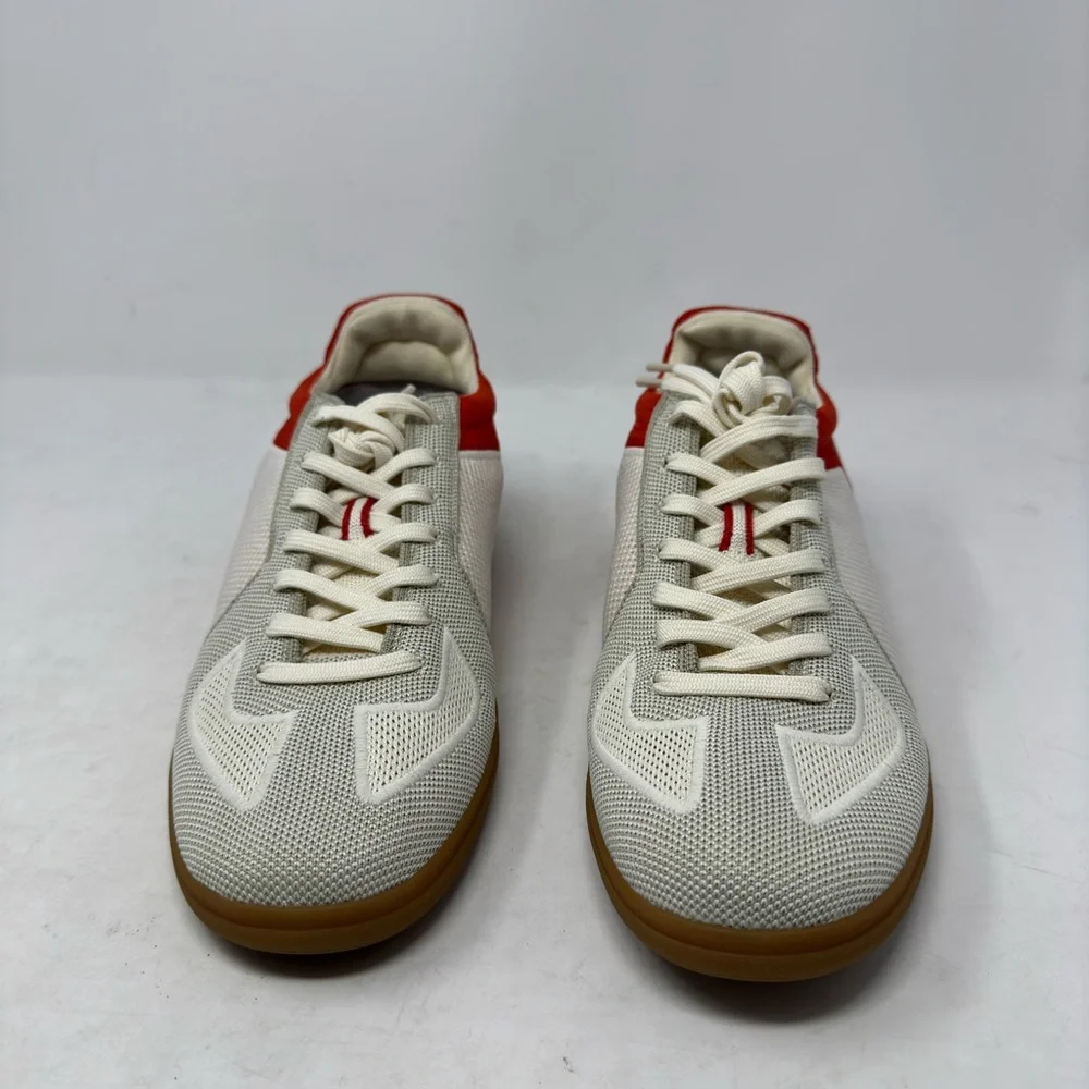 Rothy’s The RS01 Sneaker Off White Red Grey Up Comfort Gum Bottom Men’s 9 NWOB